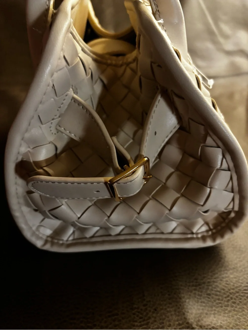 Urban Expressions Cream Woven Mini Satchel